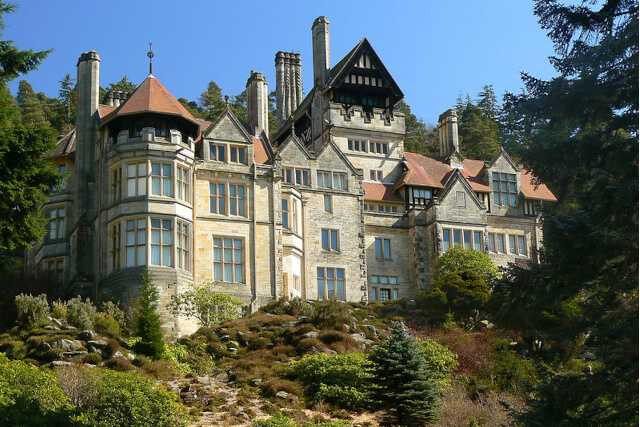 An external shot of Cragside House in Northumberland
