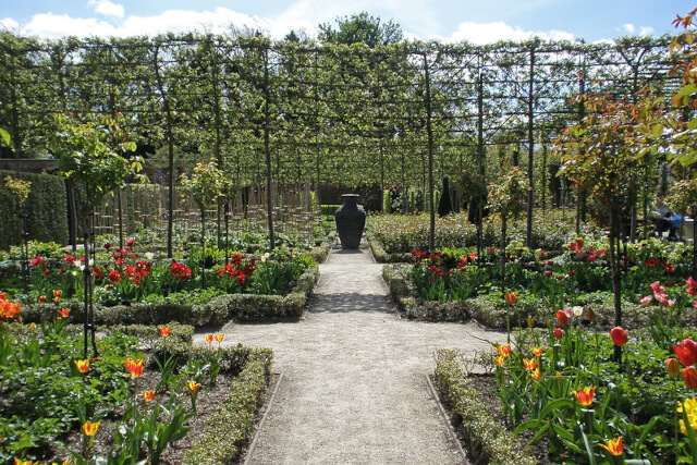 Colourful landscaped garden at Alnwick Garden