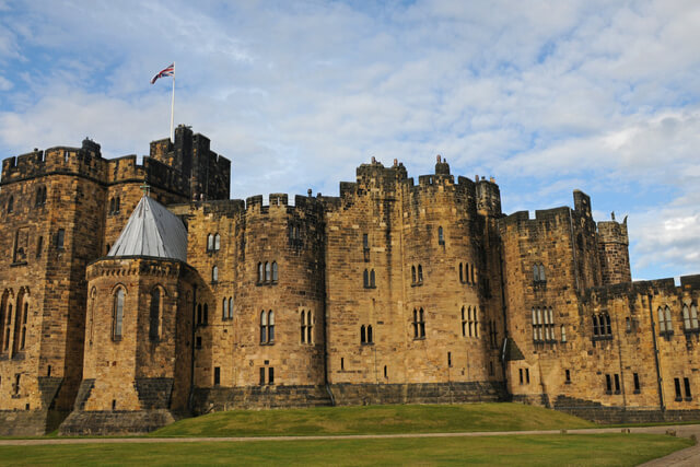 External shot of Alnwick Castle in Northumberland