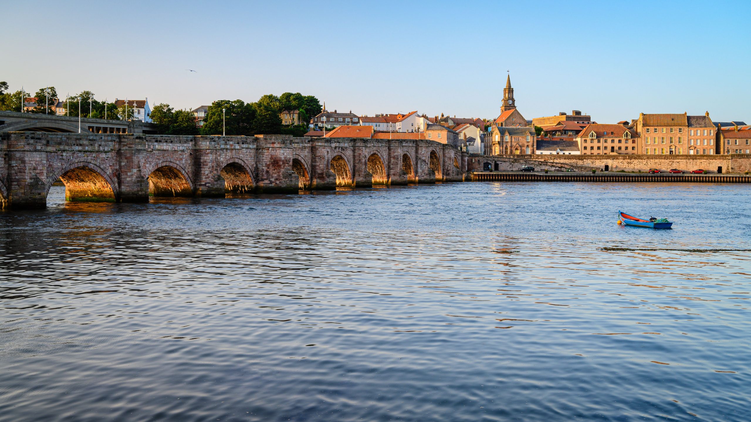 The River Tweed with Berwick-upon-Tweed in the distance